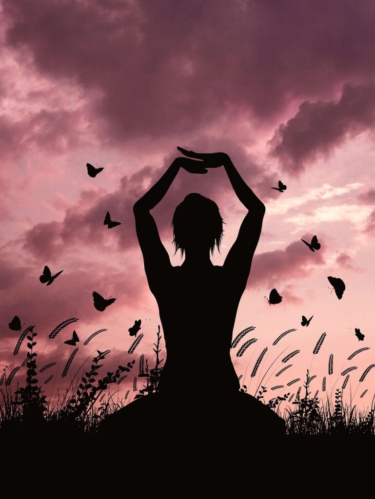 woman, silhouette, sunset, girl, portrait, sky, nature, clouds, summer, landscape, butterfly, yoga, meditation, fitness, health, yoga, yoga, meditation, meditation, meditation, meditation, meditation-7424276.jpg